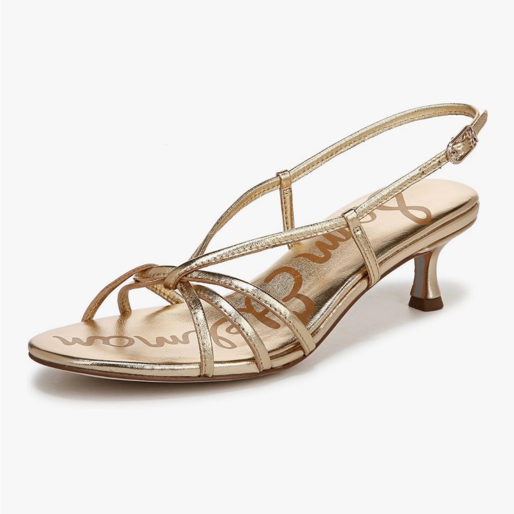 Sam Edelman Gold Strappy Slingback Sandals